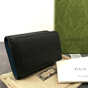 送料込み！ 未使用品 GUCCI コンパクトウォレット 736151 ブラック 三つ折り財布 箱付き 281