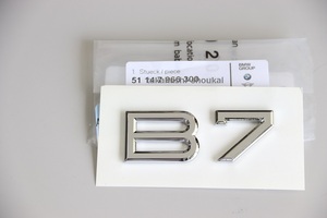 ◎新品 BMW純正部品 リアトランク 【B7】 エンブレム アルピナ 7シリーズ F01 F02 F04 G11 G12 E65 E66