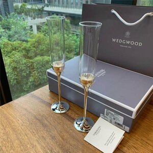 ウェッジウッド wedgwood　Vera Wangコラボ　シャンパングラス 　2点セット　洋食器 ウェディング　プレゼント　お祝い グラス　ゴルドー