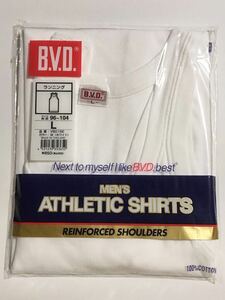 未使用 B.V.D ランニング シャツ L サイズ ホワイト ノースリーブ シャツ BVD 白