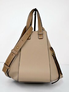 ロエベ LOEWE ハンモックバッグ スモール サンド レディース 保存袋付 3WAY ハンドバッグ ショルダー クロスボディ 美品 → 2312LA043