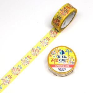 カミイソ SAIEN KIKURUU bouquet マスキングテープ マステ 15mm×7m UR-0132 /【メール便OK】