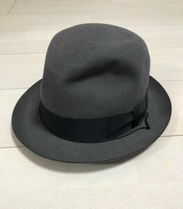 激レア BORSALINO 50s ヴィンテージ フェドラ ハット ボルサリーノ 57 グレー