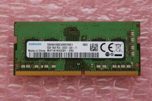 ノートPC用メモリ 8GB 1SAMSUNG Rx8 PC4-2400T-SA1-11 M471A1K43CB1-CRC 中古 管VKW2