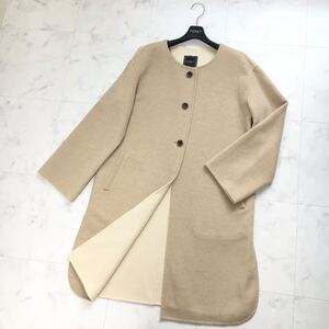 美品　FOXEY フォクシー　カシミヤ　ダブルフェイス　ロング　コート　送料無料　クリーニング済