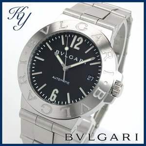 1円～ 3ヶ月保証付き 磨き済み 美品 本物 定番 人気 BVLGARI ブルガリ スポーツ LCV38S 自動巻き メンズ 時計