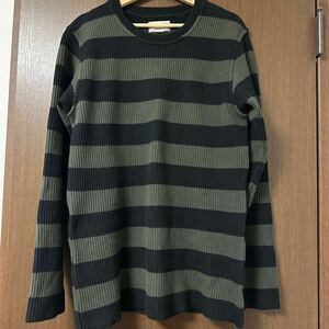 WEST RIDE ウエストライド　CLASSIC RIB BORDER SWEATER 42サイズ　Black＆Green