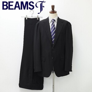 新品◆BEAMS F ビームスF モヘヤ 3釦 スーツ セットアップ 黒 ブラック 56 8R