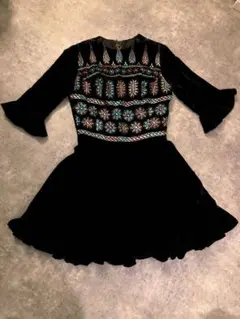 vintage刺繍ベロアワンピースameri即興saharaパメオANNASUI