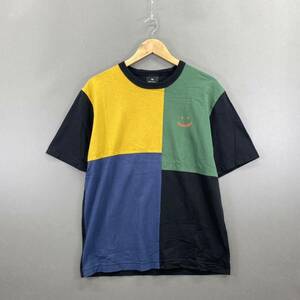 Gg29 〈美品〉 Paul Smith ポールスミス 半袖Tシャツ トップス ロゴ刺繍 クルーネック コットン100% Lサイズ メンズ 紳士服