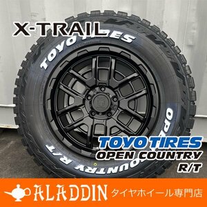 即納!! 225/70R16 エクストレイル T31 T32 新品 16インチ タイヤホイールセット 4本 トーヨー オープンカントリー RT ホワイトレター SUV