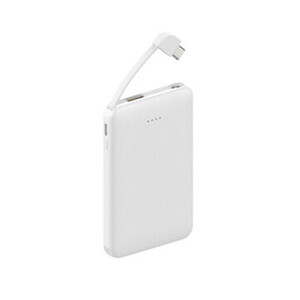 モバイルバッテリー 5000mAh Type-Cケーブル収納 モバイル充電器 PSE適合 PD対応 スリム Lazos L-MBPDSC5-WH/1856ｘ１個/送料無料