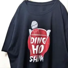 DING HO SHOW ロゴ Tシャツ ブラック 黒 古着