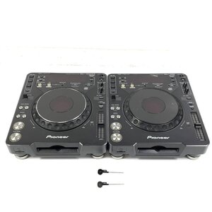 PIONEER パイオニア CDJ-1000/CDJ-1000MK2 CDJ 2台セット [ディスプレイ表示画像あり] イジェクトピン×2付き◆簡易検査品