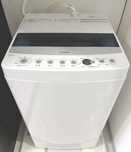 極美品 Haier ハイアール 全自動洗濯機 JW-C45D 4.5kg 白 ホワイト しわケア脱水 風乾燥 槽洗浄 洗濯機 2020年製 動作品