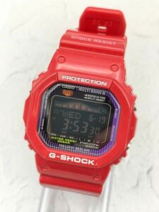 T20 1円～ 稼動品 カシオ CASIO G-SHOCK G-ショック G-LIDE GWX-5600C タフソーラー デジタル 腕時計 赤 レッド 男女兼用 ラバーベルト