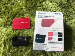 WIFI NEC ルータ Aterm WM3500R 赤 クレードルセット　無線LAN