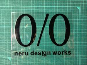 0/0 neru design works ステッカー カッティングステッカー 黒 約16.7*12.5cm