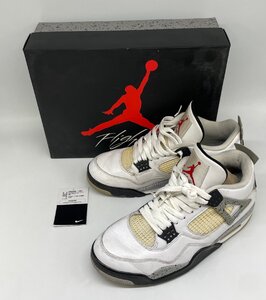 NIKE ナイキ AIR JORDAN4 RETRO OG White Cement サイズ:28cm 840606 192 エアジョーダン スニーカー☆良品☆[75-1216-O10]