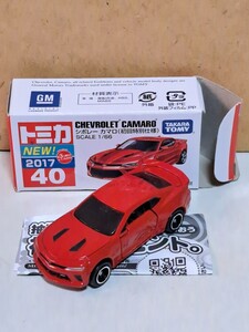 40 シボレー カマロ 初回特別仕様 2017 新車シール # TAKARA TOMY ロゴ ベトナム製 開封品 中古 トミカ ミニカー 外箱片耳無し 外箱切取有