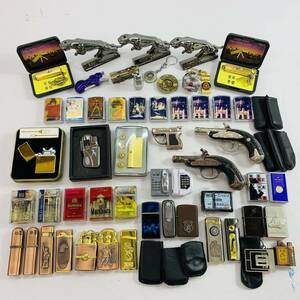 (27397)▽【1円～】ライター オイルライター ZIPPO キーホルダー 電子ライター 他 まとめ 大量 52点セット 中古品