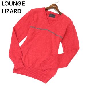 LOUNGE LIZARD ラウンジリザード 秋冬★ Vネック アルパカ セーター ニット Sz.2 メンズ　C4T10150_B#K