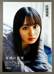 抜け１ページあり 切り抜き　佐藤璃果 乃木坂46 望郷の果実　■最後ページない■月刊エンタメ■６■