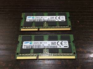 【動作品♪】SAMSUNG PC3L-12800S DDR3L 8GB×2枚 合計16GB ノートパソコン メモリ M471B1G73QH0-YK0