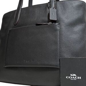 1円～【未使用級】入手困難品 コーチ COACH トートバッグ ビジネスバッグ ブリーフケース A4 2way レザー メンズ レディース ブラック 黒