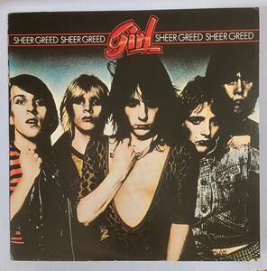 ガール「シアー・グリード」日本盤レコード, GIRL「Sheer Greed」,LP, ハードロック, HARD ROCK, DEF LEPPARD, L.A.GUNS 