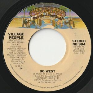 Village People Go West / Citizens Of The World Casablanca US NB 984 202706 SOUL DISCO ソウル ディスコ レコード 7インチ 45