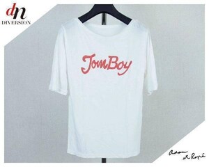 14SS AdametRope アダムエロペ レーヨン 半袖 TOMBOY ロゴ プリント TEE Tシャツ カットソー WHITE 38