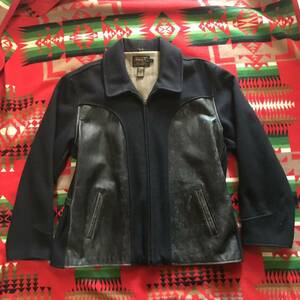 アメリカ購入DOUBLE RL RRL JKT WOOL &LEATHER 旧タグ RRL.ラルフ/ビンテージ Vintage