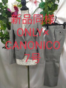 新品同様 ONLY イタリア高級生 CANONICO パンツスーツ 7号 千鳥