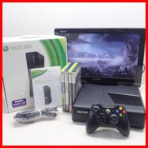 動作品 XBOX360S 本体 Model 1439 4GB + HALO REACH ヘイロー：リーチ 等 ソフト4本 まとめてセット Microsoft マイクロソフト 箱説付【20