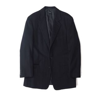 M3-YJ143 ジョルジオアルマーニ GIORGIO ARMANI 最上級 黒タグ ピュアカシミヤ ジャケット ブラック 50~52 XL 2XL 正規品 メンズ