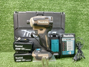 中古 makita マキタ 18V 充電式 インパクトドライバ 6.0Ah バッテリー2個 ＋ 充電器 付 TD171DRGX