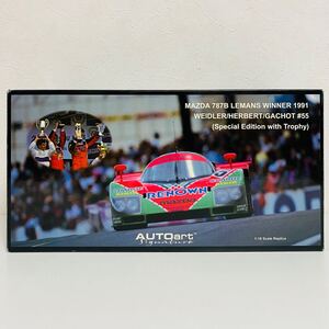 【中古品】AUTOart Signature オートアート 1/18 MAZDA 787B LEMANS WINNER 1991 WEIDLER / HERBERT / GACHOT #55 マツダ ミニカー