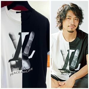 ◎存在感◎希少★即完売★2018年 伊勢丹新宿店 限定★ルイヴィトン★ピースハンドLV PEACE & LOVE★半袖 Tシャツ★メンズ S★LOUIS VUITTON