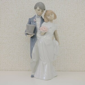 T6D1140 LLADRO/リヤドロ フィギュリン Boda actual Weddings bells 置物 陶磁器 インテリア オブジェ 美術品