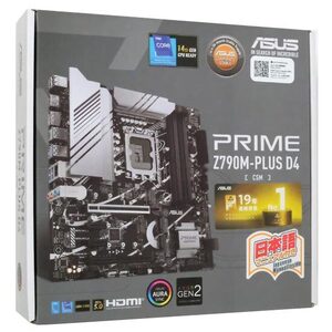 【中古】ASUS製 MicroATXマザーボード PRIME Z790M-PLUS D4-CSM LGA1700 元箱あり [管理:1050023712]