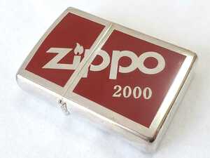 レア☆Zippo ジッポー 2000 デカロゴ 小豆色 未使用品