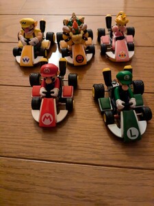 マリオカート8プルバックカー 全５種　コンプリート　セット 　マリオ　ピーチ　ルイージ　ワリオ　クッパ