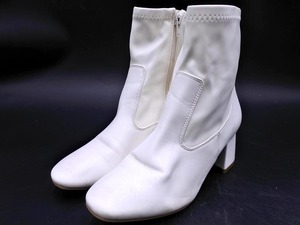 アパートバイローリーズ ショート ブーツ size37（23cm位）/白 ◇■ ☆ ela9 レディース