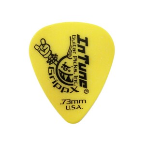 ギターピック 12枚 セット イン・チューン・ギターピック 0.73mm DGP1-C73 GrippX-X Yellow In Tune Guitar Picks