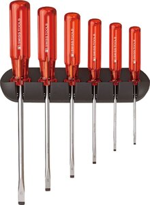 PB SWISS TOOLS スイスツール 240 ドライバーセット ホルダー付6本組 品番：240 マイナスドライバー (100-1・2・3・4・5・6) ピービ