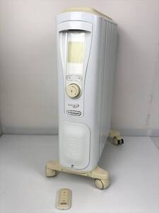 DeLonghi デロンギ オイルヒーター ベルカルド RHJ75V0815-CR 動作品 リモコン付き 暖房器具 電気ヒーター ゼロ風暖房 10-13畳