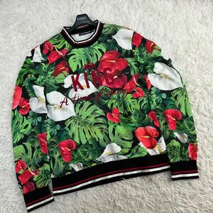 【美品/希少XXL相当】DOLCE&GABBANA ドルチェ&ガッバーナ KING Floral Printed Sweater キング フローラル トレーナー スウェット 52 3L