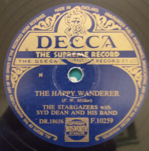 英78RPM/SP The Stargazers With Syd Dean And His Band The Happy Wanderer / Till We Two Are One F10259 Decca /00500