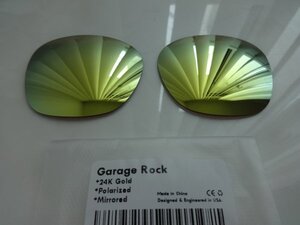 処分価格！！オークリー GARAGE ROCK ガレージロック用 カスタム偏光 レンズ　Gold Color ミラー